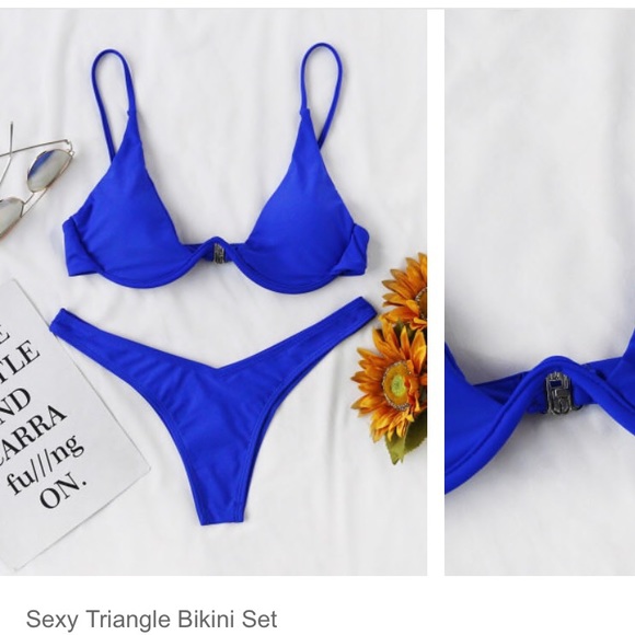 shein blue bikini